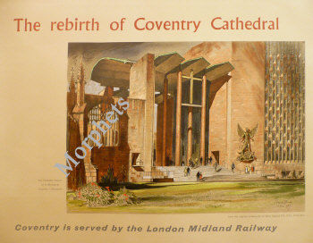 Coventry Cathedral Basil Spence BR poster