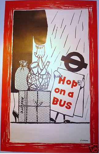 vintage bus strike LT poster