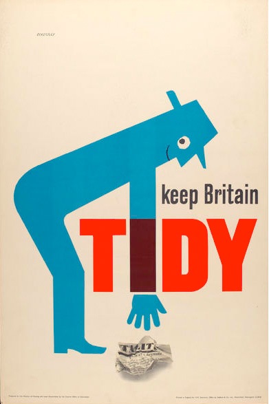 Tom Eckersley Keep Britain Tidy vintage poster