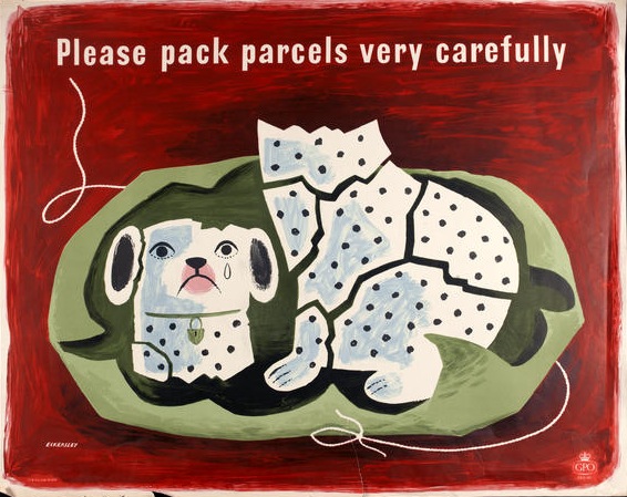 Tom eckersley china dog vintage poster