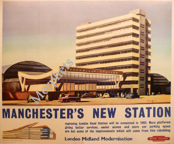 Manchester Piccadilly station poster morphets auction