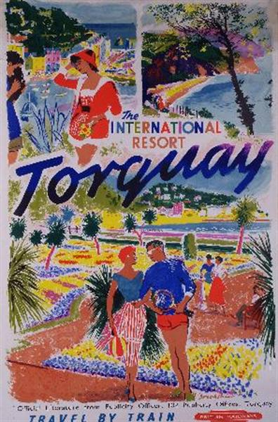 brookshaw torquay vintage poster auction