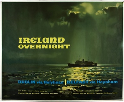 claude buckle ireland overnight vintage poster