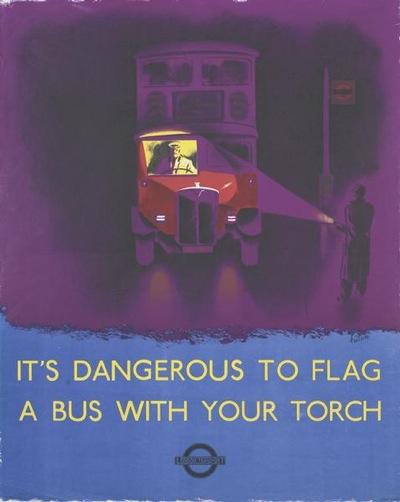 James Fitton blackout London Transport WW2 poster 