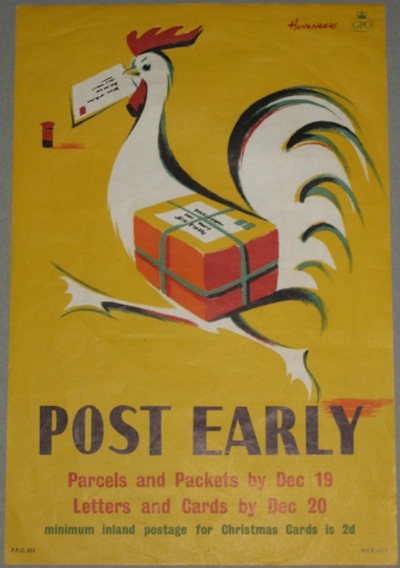 Huveneers vintage GPO poster post early