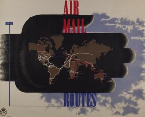 McKnight Kauffer airmail vintage GPO poster