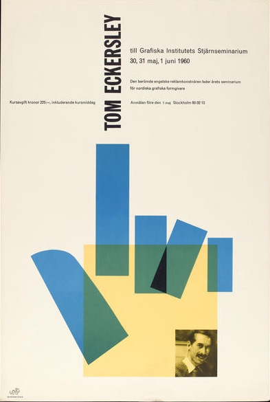 Tom Eckersley Swedish exhibition poster