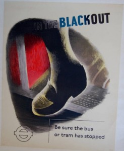 Hans Schleger ww2 vintage blackout poster london transport