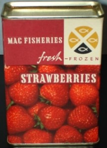 Hans Schleger strawberries packaging Macfisheries