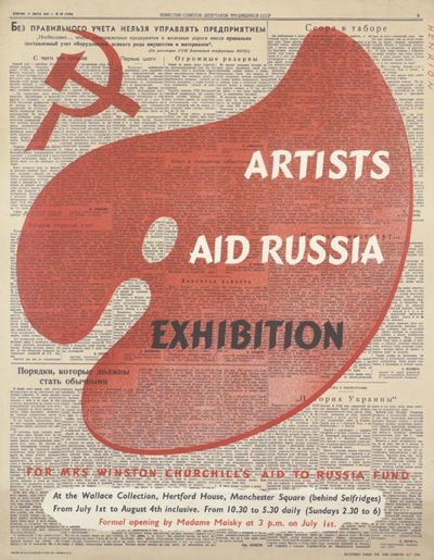 Henrion artists and russia ww2 vintage poster