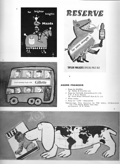 Andre Francois advertising in Artist Partners brochure