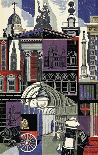 Edward Bawden vintage London Transport poster City of London