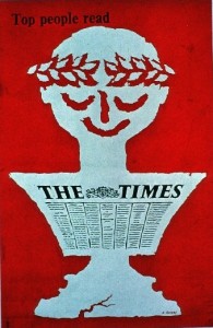 Abram Games poster The Times 1962 Design Council Slide