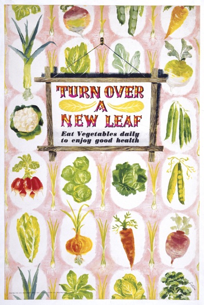 James Fitton Turn Over A New Leaf WW2 vintage poster