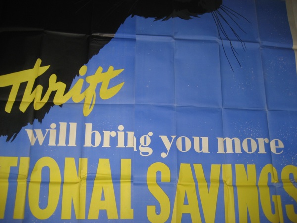 National Savings vintage billboard cat poster lower half