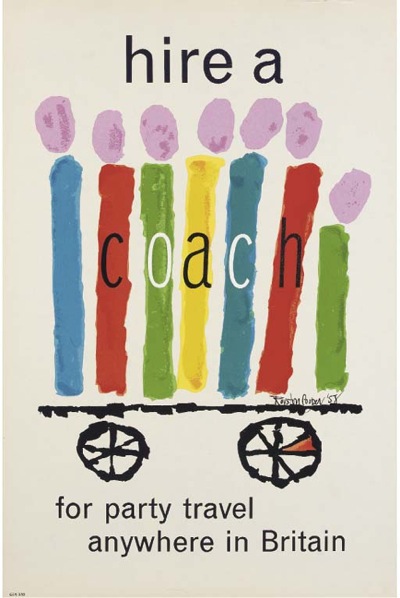 Royston Cooper coach poster 1958 Christies