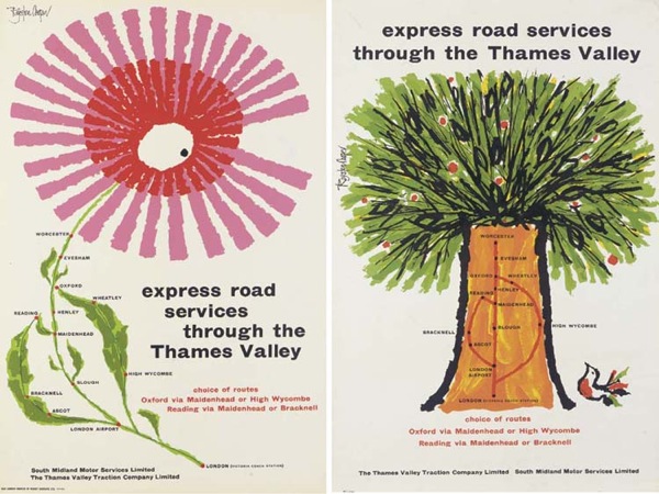 Royston Cooper 2 x Thames Valley posters Christies 1960