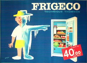 Savignac Fridgeco ad 1960