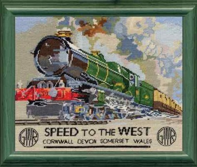 Speed to the West in Cross stitch