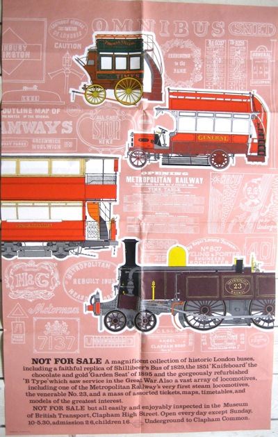 William Fenton original poster for London Transport Bus collection 1964