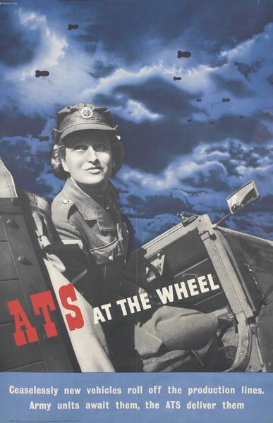 beverley pick vintage world war two poster ats at the wheel