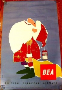 1958 BEA vintage travel poster from eBay