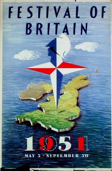 Festival of Britain map poster 1951