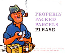Harry Stevens GPO parcels poster 1963