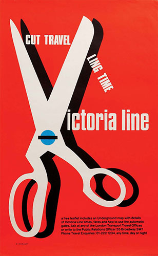 Tom Eckersley victorian Line Vintage London Underground poster