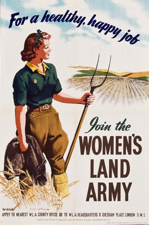 womens land army vintage world war two poster