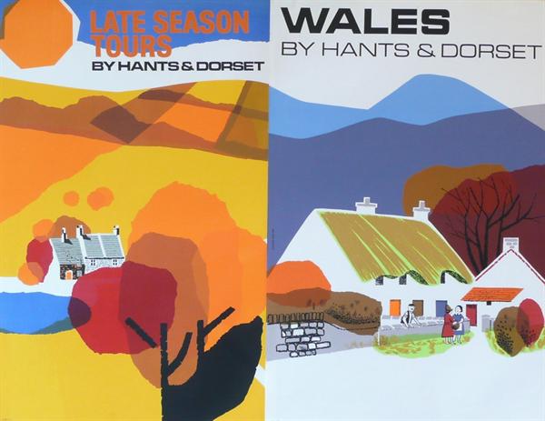 Wales and Coach tours 2 vintage posters from morphets