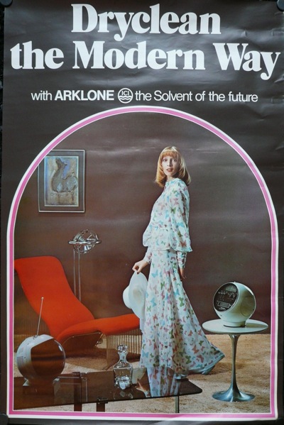 vintage 1970s dry cleaning poster