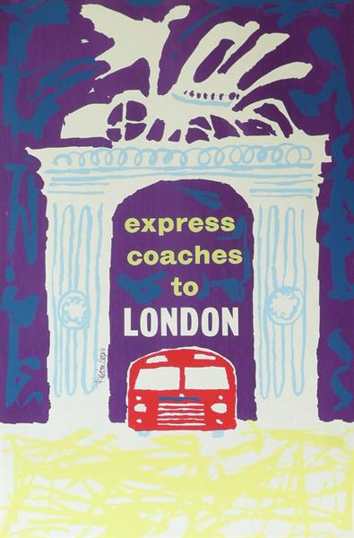 Royston Cooper Marble Arch vintage coach poster Morphets sale