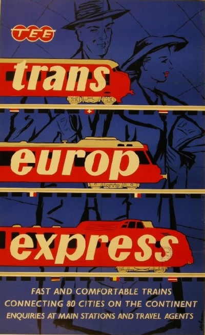 Trans Europ Express vintage poster onslows auctions