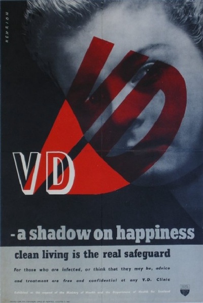 Henrion VD awareness world war two vintage poster