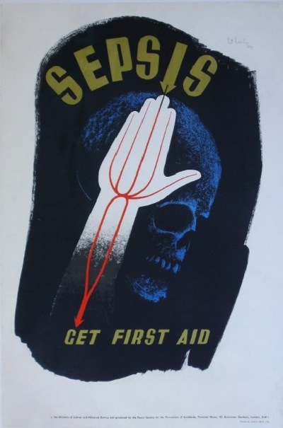 Pat Keeley Sepsis world war two vintage poster
