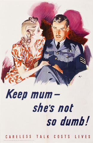Keep Mum vintage WW2 poster Wallis and Wallis auction