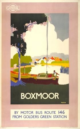 Percy Padden 1921 vintage bus poster boxmoor from LT