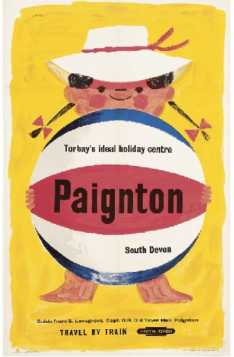 Tom Eckersley British Railways Paignton poster 1960