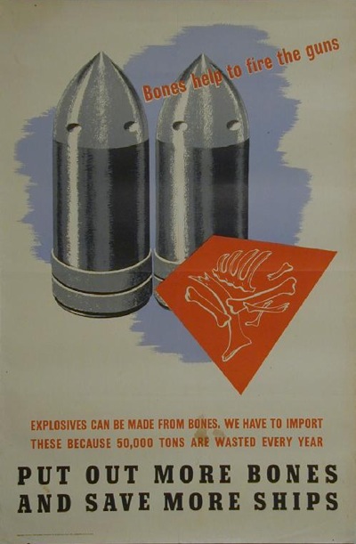 Beverley pick save bones for shells vintage world war two poster