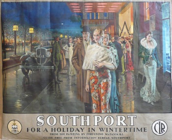 Southport Matania Vintage LMS railway poster