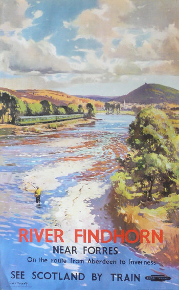 River Findhorn vintage railway poster