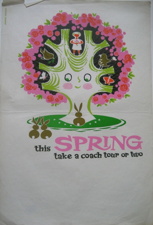 Daphne Padden spring coach tours poster tree