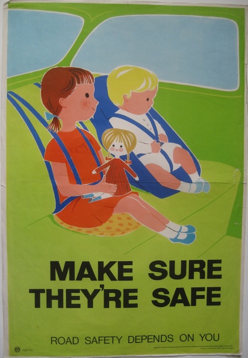 Daphne Padden ROSPA seat belts for children poster