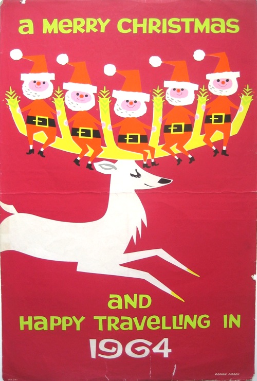 Daphne Padden Christmas Coach Travel 1964 poster