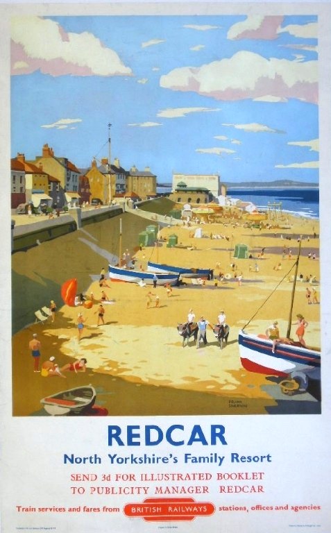 Frank Sherwin Redcar British Railway poster from Onslows