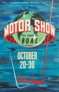 BOAC earls court motor show poster