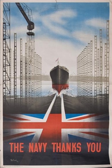Navy Thanks You Pat Keely World War two propaganda poster