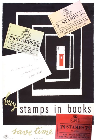 H A Rotholz, vintage GPO poster stamps in books