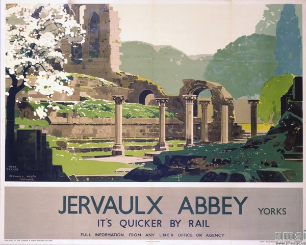 Fred Taylor, Jervaulx abbey railway poster